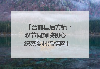 台前县后方镇：双节同辉映初心 织密乡村温情网