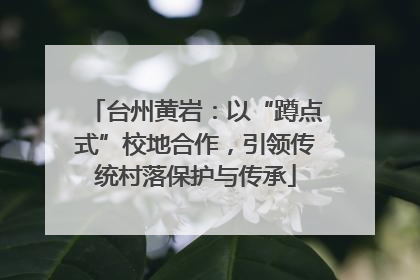 台州黄岩：以“蹲点式”校地合作，引领传统村落保护与传承