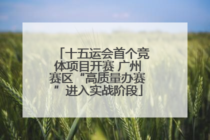 十五运会首个竞体项目开赛 广州赛区“高质量办赛”进入实战阶段