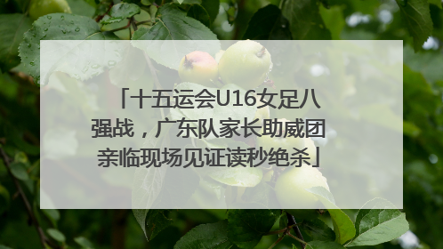 十五运会U16女足八强战，广东队家长助威团亲临现场见证读秒绝杀