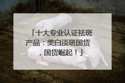 十大专业认证祛斑产品：美白淡斑国货，国货崛起！
