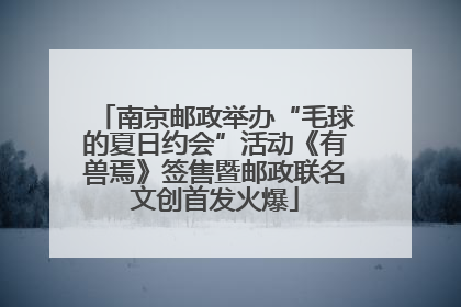 南京邮政举办“毛球的夏日约会”活动《有兽焉》签售暨邮政联名文创首发火爆