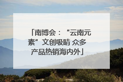 南博会：“云南元素”文创吸睛 众多产品热销海内外
