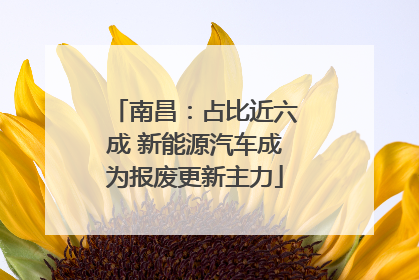 南昌：占比近六成 新能源汽车成为报废更新主力