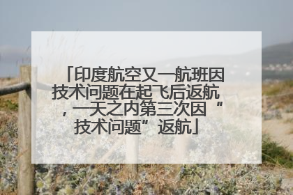 印度航空又一航班因技术问题在起飞后返航，一天之内第三次因“技术问题”返航