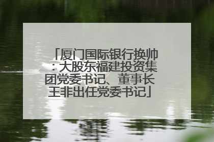 厦门国际银行换帅：大股东福建投资集团党委书记、董事长王非出任党委书记
