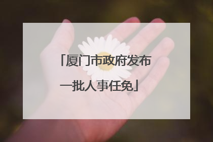厦门市政府发布一批人事任免