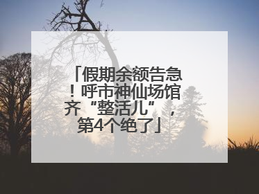 假期余额告急！呼市神仙场馆齐“整活儿”，第4个绝了