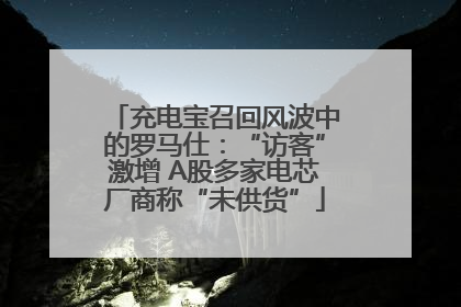 充电宝召回风波中的罗马仕：“访客”激增 A股多家电芯厂商称“未供货”