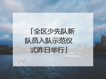 全区少先队新队员入队示范仪式昨日举行