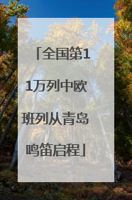 全国第11万列中欧班列从青岛鸣笛启程
