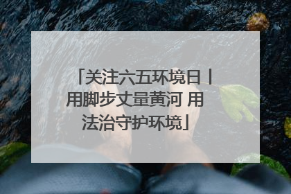 关注六五环境日丨用脚步丈量黄河 用法治守护环境