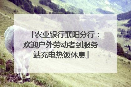 农业银行襄阳分行：欢迎户外劳动者到服务站充电热饭休息