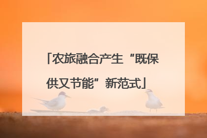 农旅融合产生“既保供又节能”新范式