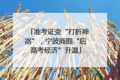 准考证变“打折神器”，宁波商圈“后高考经济”升温