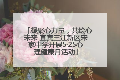 凝聚心力量，共绘心未来 宜宾三江新区宋家中学开展5·25心理健康月活动