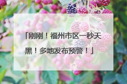 刚刚！福州市区一秒天黑！多地发布预警！