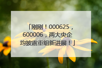 刚刚！000625，600006，两大央企均披露重组新进展！