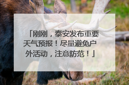 刚刚，泰安发布重要天气预报！尽量避免户外活动，注意防范！