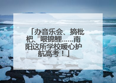 办音乐会、摘枇杷、喂锦鲤……南阳这所学校暖心护航高考！