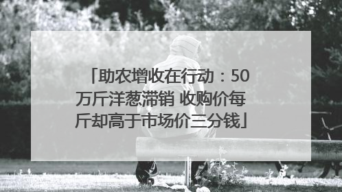助农增收在行动：50万斤洋葱滞销 收购价每斤却高于市场价三分钱