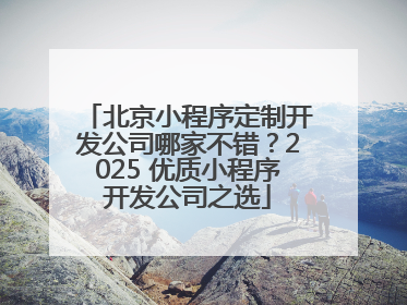 北京小程序定制开发公司哪家不错？2025 优质小程序开发公司之选