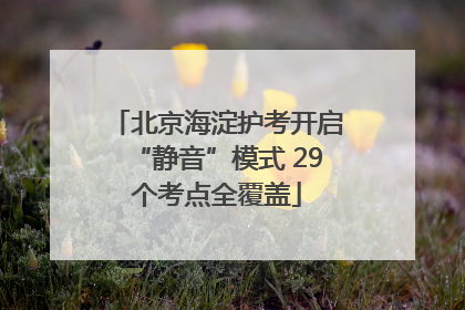 北京海淀护考开启“静音”模式 29个考点全覆盖