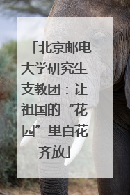 北京邮电大学研究生支教团：让祖国的“花园”里百花齐放