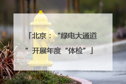 北京：“绿电大通道”开展年度“体检”