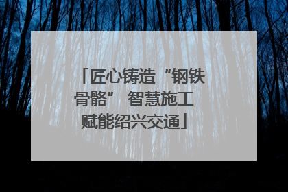 匠心铸造“钢铁骨骼” 智慧施工赋能绍兴交通