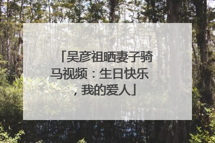 吴彦祖晒妻子骑马视频：生日快乐，我的爱人