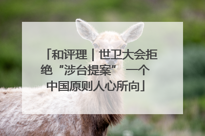 和评理｜世卫大会拒绝“涉台提案” 一个中国原则人心所向