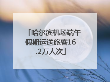 哈尔滨机场端午假期运送旅客16.2万人次