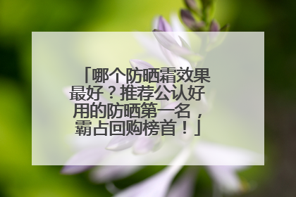 哪个防晒霜效果最好？推荐公认好用的防晒第一名，霸占回购榜首！