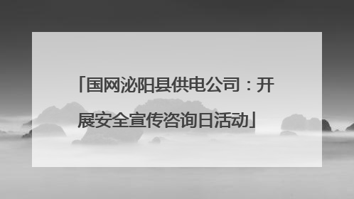 国网泌阳县供电公司：开展安全宣传咨询日活动