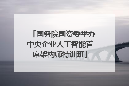 国务院国资委举办中央企业人工智能首席架构师特训班