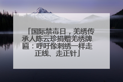 国际禁毒日，羌绣传承人陈云珍捐赠羌绣牌匾：呼吁像刺绣一样走正线、走正针