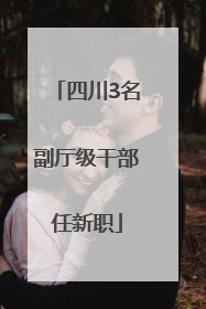 四川3名副厅级干部任新职