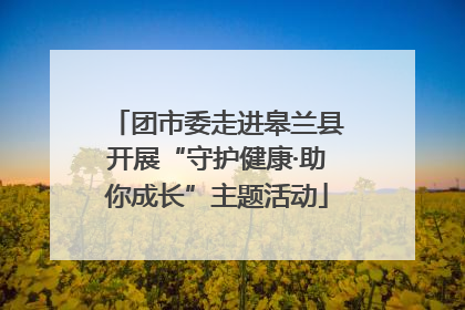 团市委走进皋兰县开展“守护健康·助你成长”主题活动