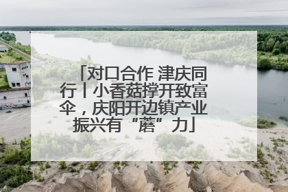 对口合作 津庆同行丨小香菇撑开致富伞，庆阳开边镇产业振兴有“蘑”力