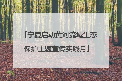 宁夏启动黄河流域生态保护主题宣传实践月