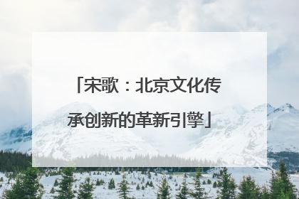宋歌：北京文化传承创新的革新引擎