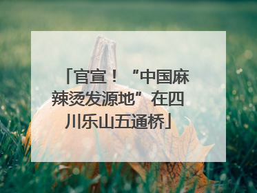 官宣！“中国麻辣烫发源地”在四川乐山五通桥