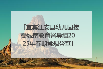 宜宾江安县幼儿园接受城南教育督导组2025年春期常规督查