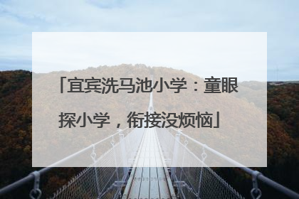 宜宾洗马池小学：童眼探小学，衔接没烦恼