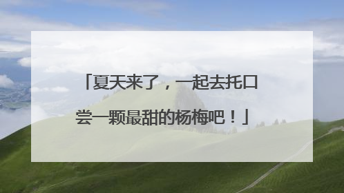 夏天来了，一起去托口尝一颗最甜的杨梅吧！