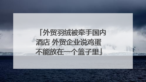 外贸羽绒被牵手国内酒店 外贸企业说鸡蛋不能放在一个篮子里