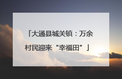 大通县城关镇：万余村民迎来“幸福田”