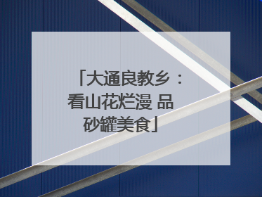 大通良教乡：看山花烂漫 品砂罐美食