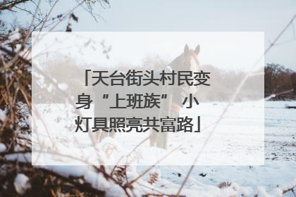 天台街头村民变身“上班族” 小灯具照亮共富路